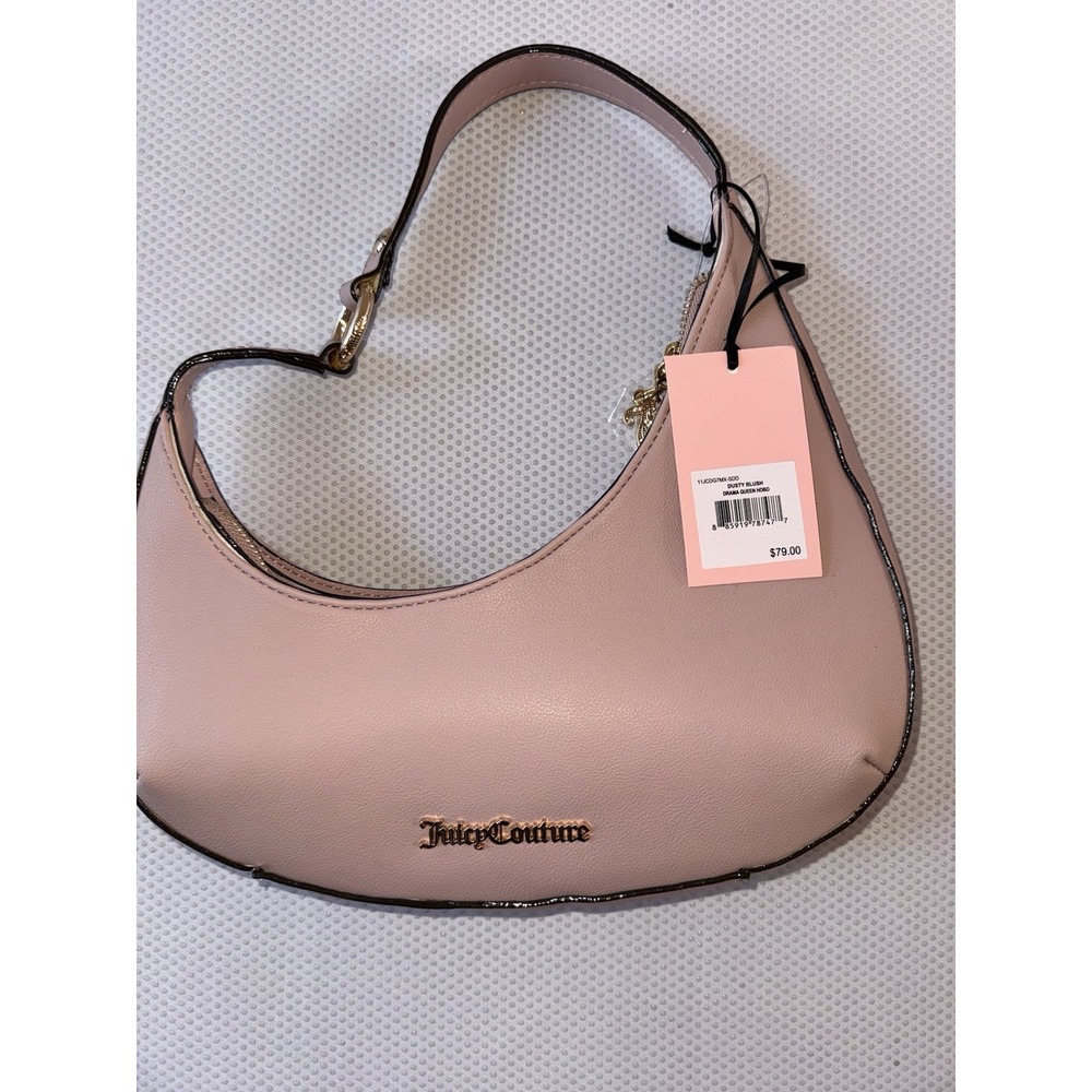Juicy Couture Drama Queen‎ Hobo Bag Dusty Blush Pink Shoulder Purse NWT - Picture 2 of 7